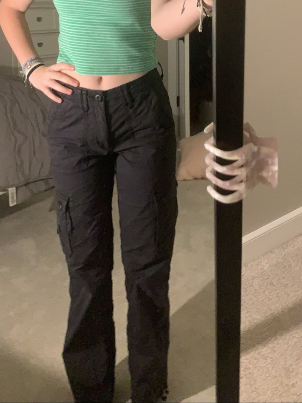 American Eagle Outfitters Black Cargo Pants